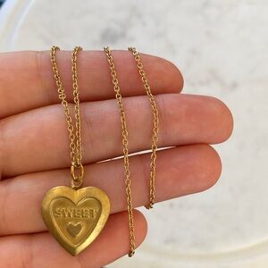 Vintage “Sweet” Locket Heart Necklace